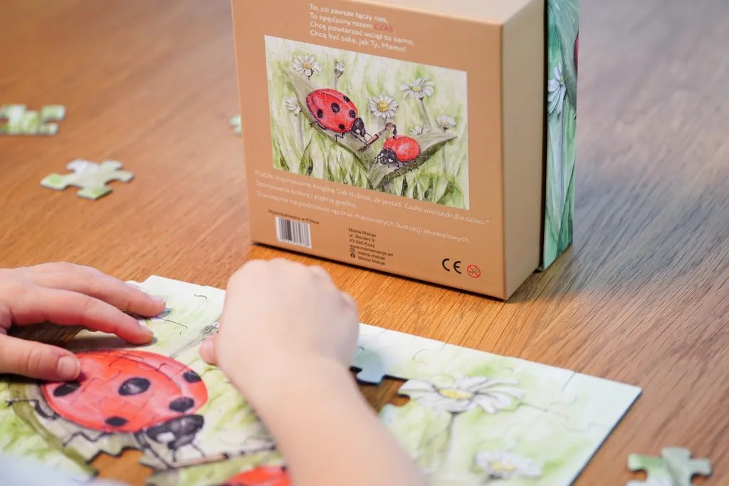 Puzzle ze zwierzętami biedronki